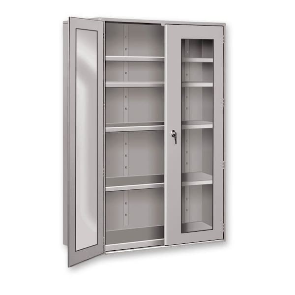 Pucel Heavy Duty Storage Cabinet, 36 in W x 66 in H x 24 in D, Plexiglass Doors, Putty HDSC-3660-24-3L-PLEX - main