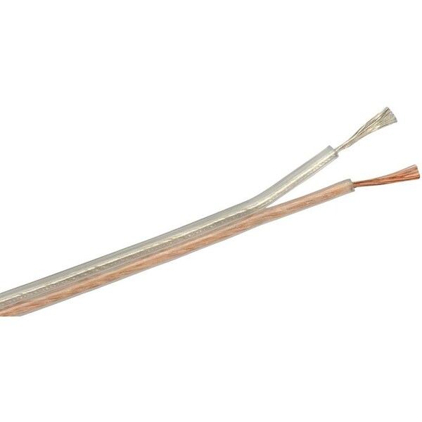 Southwire CCI Speaker Cable, 16 AWG Wire, PVC Sheath, Clear Sheath, 250 ft L 94605M418 - main
