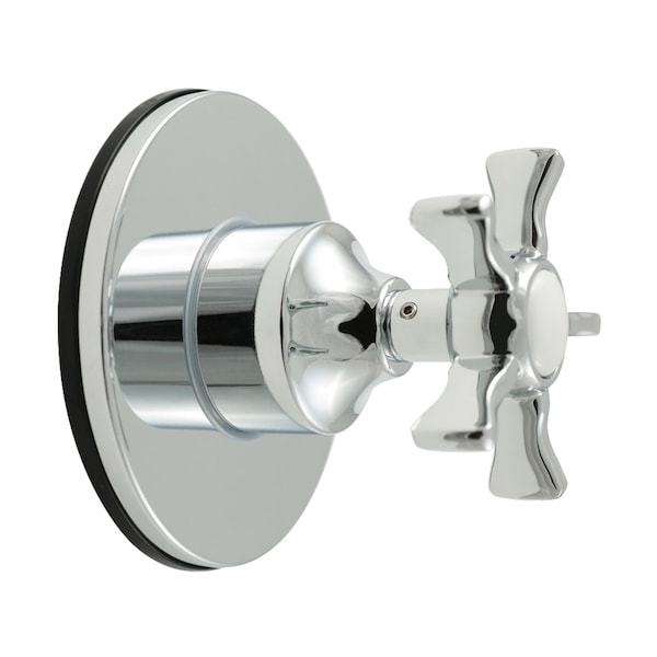 Kingston Brass Single-Handle Three-Way Diverter Valve with Round Trim Kit, Polished Chrome KS3031NX - main