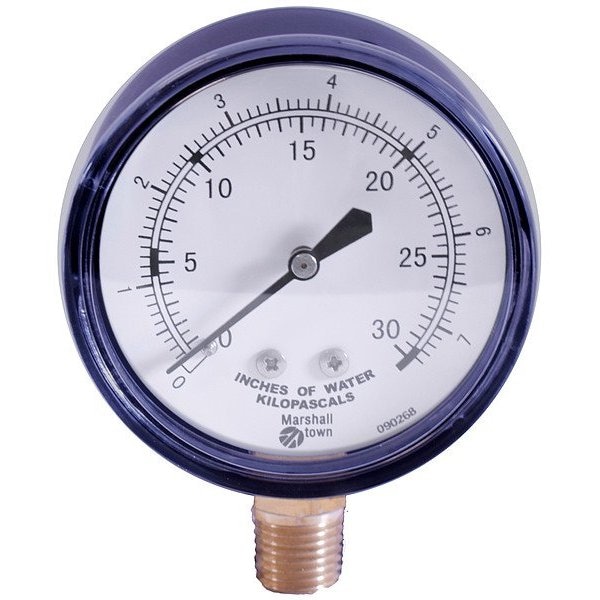Marsh Pressure Gauge, 1/4 in NPT, Bottom Location G25759 - main