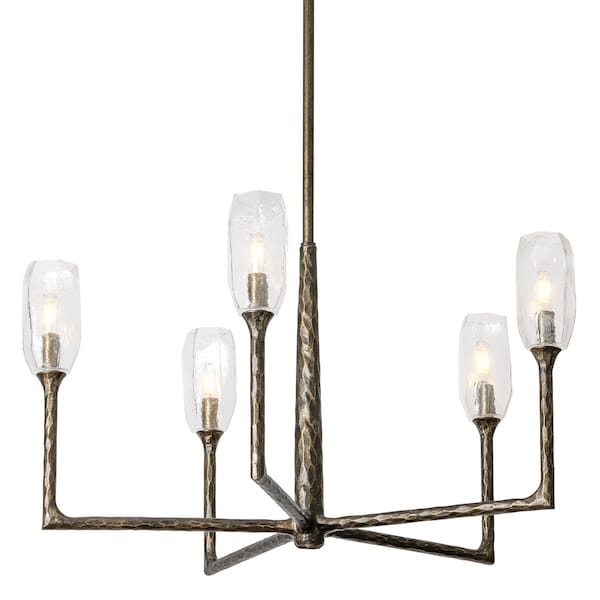 Troy Lighting Lyle 5 Light Chandelier 36 In. Black Patina Gold F1336-BPG - main