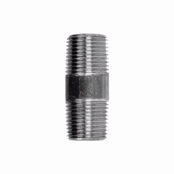 Ace Trading - Nipple 3/8 in. MIP each X 3/8 in. D MIP Black Steel 2 in. L Nipple 308UP38X2 - main