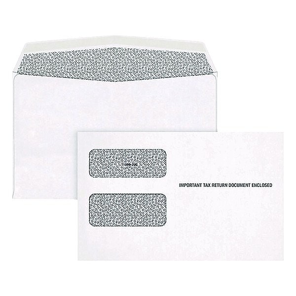 Tops Window Envelopes, 9 in W, White, PK24 22222 - main