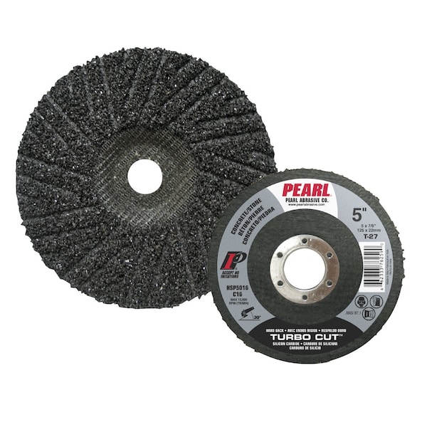 Pearl Silicon Carbide Turbo Cut Disc Hard Back 5 x 7/8 in. C24 Box of 25 HSP5024 - main