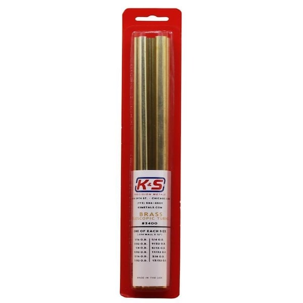 K&S Precision Metals BRASS TUBE ROUND SML, 12PK 3400 - main