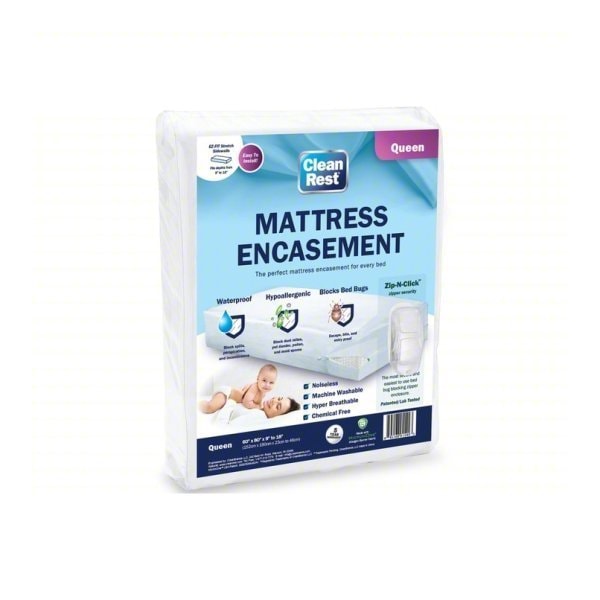 Cleanrest Mattress/Box Spring Protector, 60"W, White 845168015493 - main