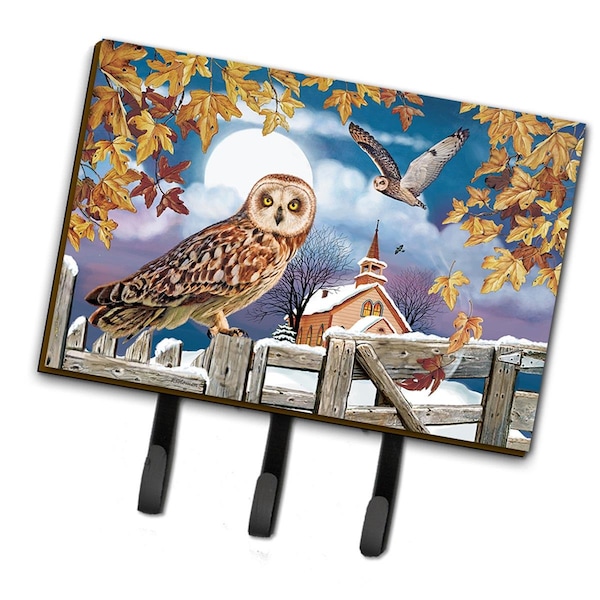 Carolines Treasures 6 x 2 x 9 in. Short-Eared Owl in the Churchyard Leash or Key Holder PRS4032TH68 - main
