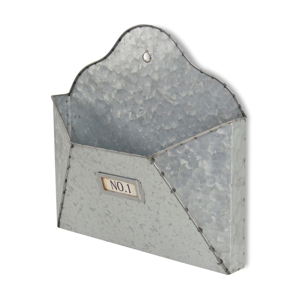 Homeroots 12" Gray Metal Paper Organizer 487932 - main