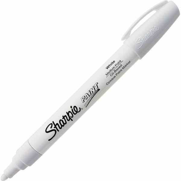 Sanford Sharpie, PERMANENT PAINT MARKER, MEDIUM BULLET TIP, WHITE 35558 - main