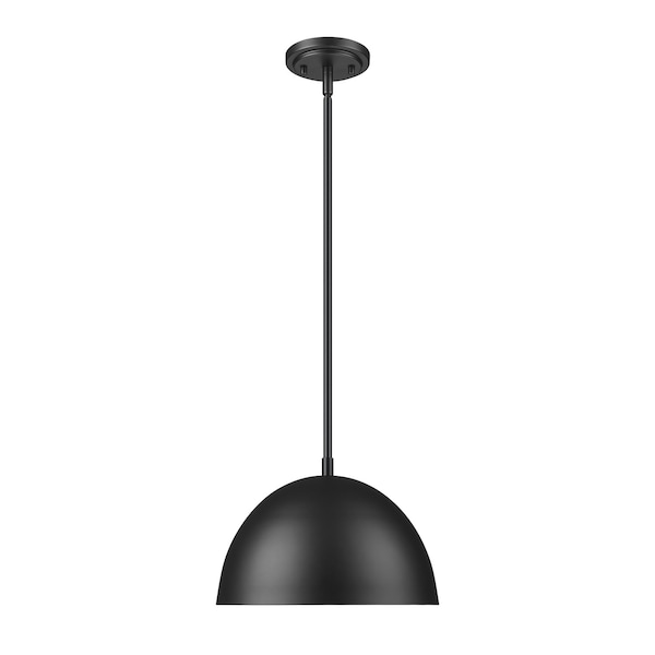 Z-Lite Vega Matte Black 1 Light Pendant 4501P12-MB - main