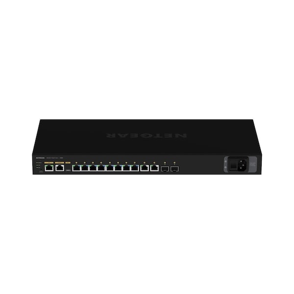 Bzbgear NETGEAR AV LINE 8x1G PoE+ 125W 2x1G and 2xSFP Managed Switch (Preconfigured GSM4212P-100NAS) NET-M4250-10G2F-PoE+PC - main