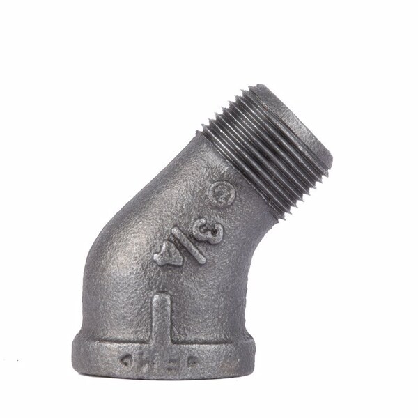 Stz Industries 3/4 in. MIP each X 3/4 in. D FIP Black Malleable Iron 45 degree Street Elbow 310SE45-34 - main