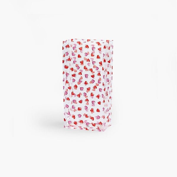 Nashville Wraps Scattered Hearts Cello Bags, 4x2.5x9.5 in, 100PK C2BSCH - main