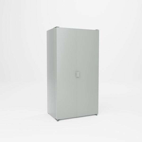 Pucel Pocket Door Bin Cabinet, 64 Bins, 38 in W x 24 in D x 72 in H, Gray PDBC-3872-26-64 - main