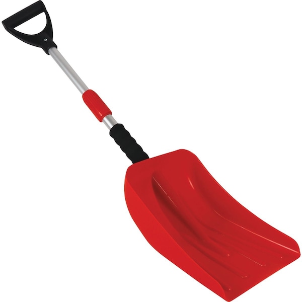 Oskar 9-1/2'' Poly Emergency Automotive Snow Shovel with Extendable Steel Handle 20031 - main