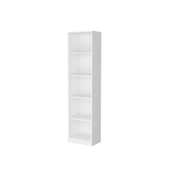 Homeroots 71" White Wood Five Tier Bookcase 546594 - main