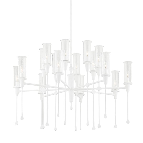 Hudson Valley Lighting Chisel 16 Light Chandelier 41.25 In. White Plaster 4142-WP - main