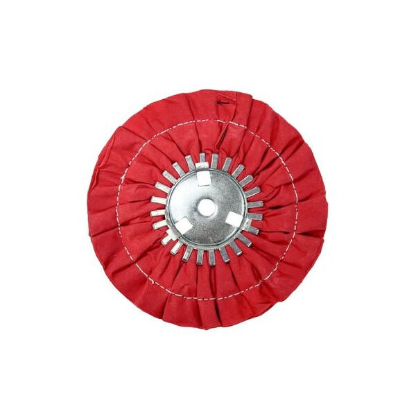 Renegade Products Usa 9" Stitched Airway Buffing Wheels, Red, Single Stitch, Removable Center Plate FAW9X3X5/8N2-16PRTX-SO - main