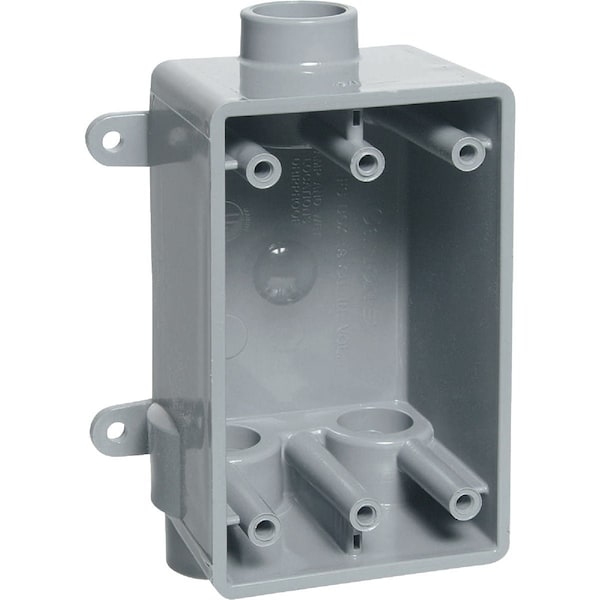 Carlon 1-Gang PVC Molded Rigid Non-Metallic Wall Box 3/4'' Outlet E979EFNCTN - main