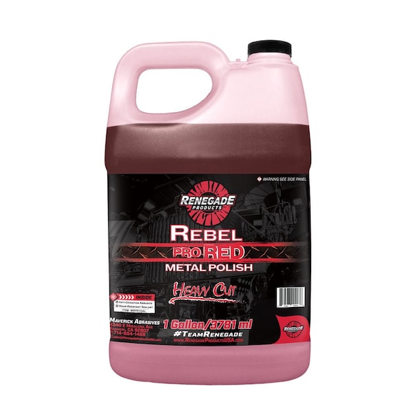 Renegade Products Usa Renegade Pro Red Heavy Cut Metal Polish 1 Gallon LFGRPMRPR1GAL - main