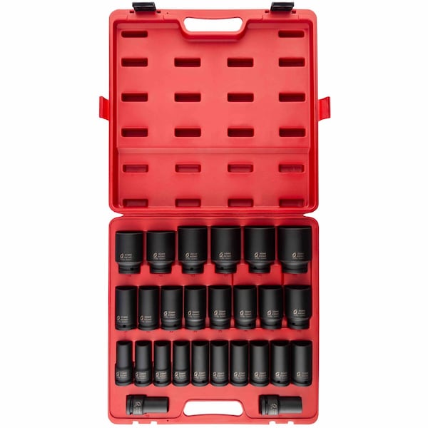 Sunex 3/4 in Drive Metric 6 Point Deep 26-Piece Impact Socket Set 4693 - main