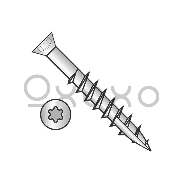 Oxoxo 7-10X1 5/8 6 Lobe Trim Head Drywall Screw Fine Thread Type 17 18 8 Stainless Steel, 3000PK 572012 - main