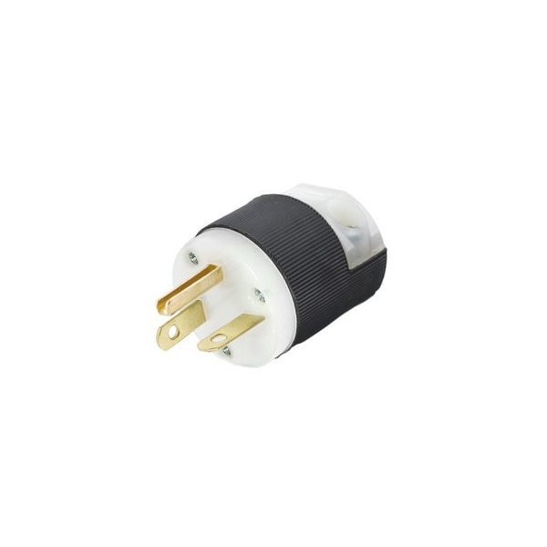 Hubbell Wiring Insulgrip 2-Pole 3-Wire 20A 250V Straight Blade 6-20P Industrial Grade White HBL5466C - main
