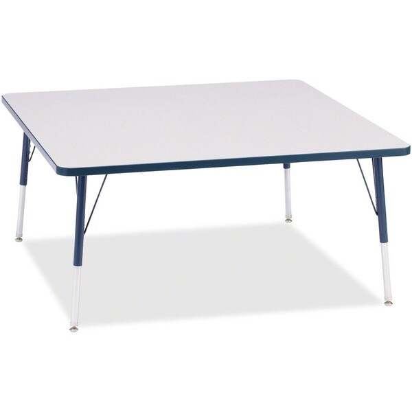 Jonti-Craft Berries Square Activity Table, 48 in. x 48 in., A-height, Freckled Gray/Navy/Gray 6418JCA112 - main