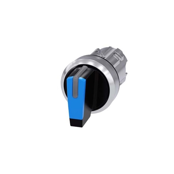 Siemens Selector switch, illuminable, 22 mm, round, metal, shiny, blue 3SU1052-2BM50-0AA0 - main