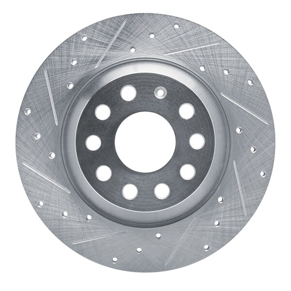 Dynamic Friction Co DFC Brake Rotor - Drilled and Slotted - Silver 631-73082L - main
