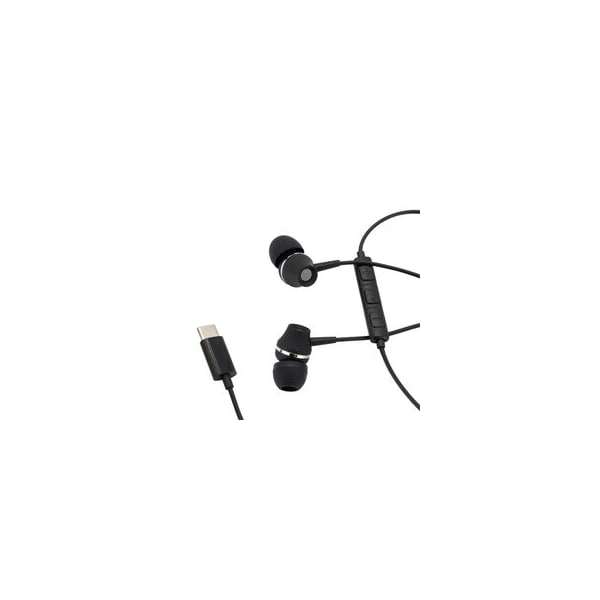 Cable Wholesale USB Type C Noise Isolation Earbuds With Mic, Black 5002-110BK - main