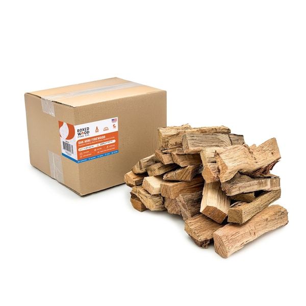 Nuvo Iron Mini-Oak Kiln-Dried Firewood/Cooking wood 5-7 Inch - 0.45 Cubic Feet (Approx. 7 Pounds) MOFW8 - main