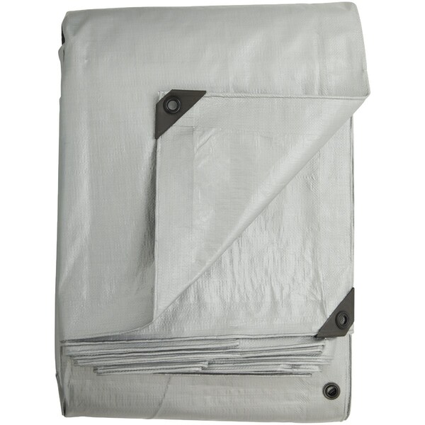 Do It Best Silver Woven 20 Ft. x 30 Ft. Heavy Duty Poly Tarp 725676 - main