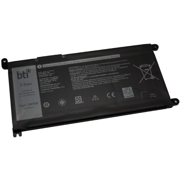 Battery Technology BTI Battery - For Notebook, Chromebook - Battery Rechargeable - 3013 mAh - 33 Wh - 10.95 V DC 7MT0R-BTI - main