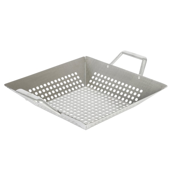 Martha Stewart Amber 12 Inch Square Cast Aluminum BBQ Grill Topper with Handles 137505.01 - main