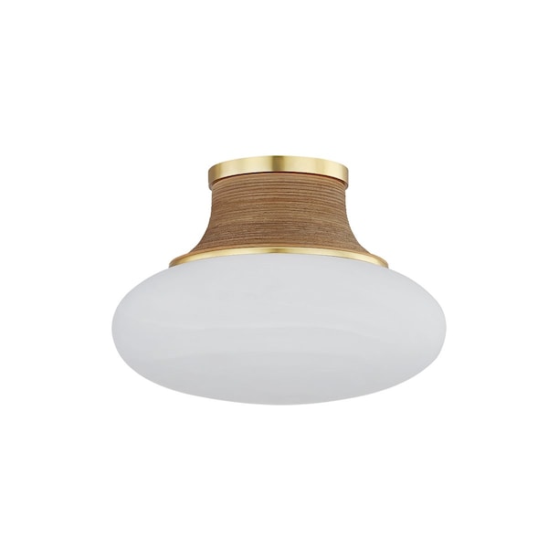 Hudson Valley Lighting Pearl river 11 in. Flush Mount Aged Brass 2308-AGB - main