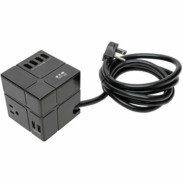 Eaton Tripp Lite Series Safe-IT 3-Outlet Cube Surge Protector, 5-15R Outlets, 6 USB Charging Ports, 8 TLP368CUBEUAM - main
