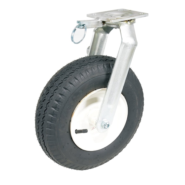 Vestil Pneumatic Swivel With 4-Position Lock Caster 12 In. x 3-1/2 In. 300 lb Black/White CST-PN-12X3.5-S-4L - main
