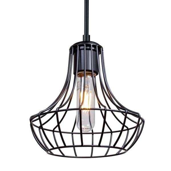 Besa Lighting Besa Spezza 7 Pendant, Black, Black Finish, 1x 100W MAX E26 Base 1JT-SPEZ07-BK - main