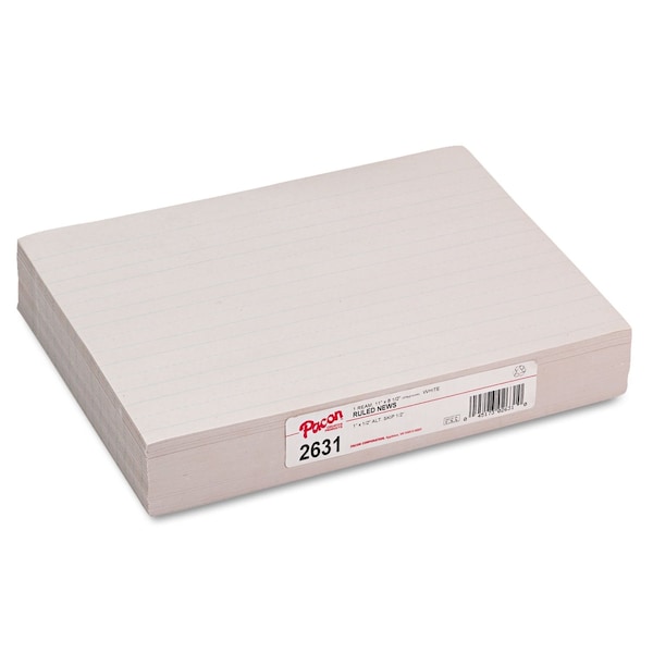 Pacon Newsprint Paper, White, Skip-A-Line, PK500 2631 - main