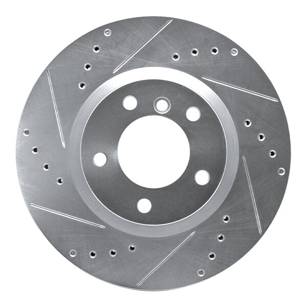 Dynamic Friction Co DFC Brake Rotor - Drilled and Slotted - Silver 631-31037D - main