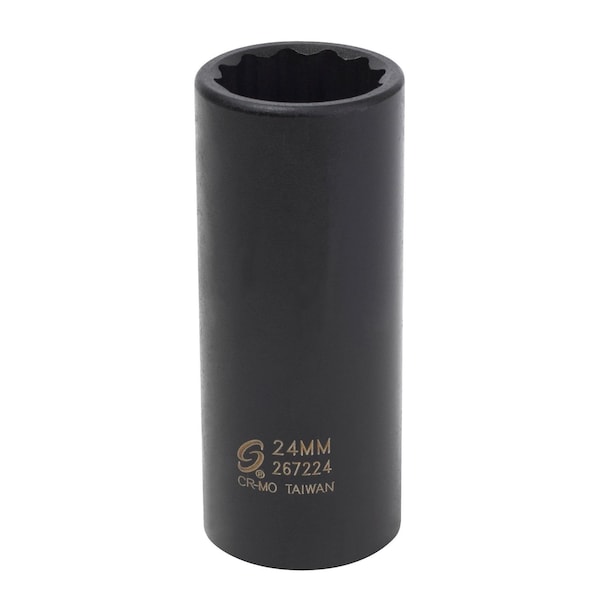 Sunex 1/2 in Drive 24Mm 12-Point Deep Impact Socket 267224 - main