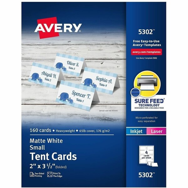 Avery Place Cards, Two-Sided Printing, PK160 5302 - main