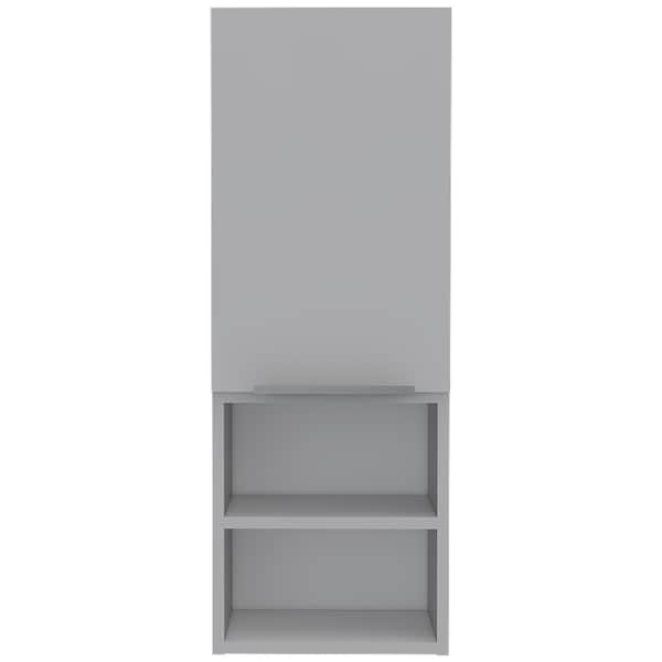 Homeroots 12" White Laminate Accent Cabinet With Two Shelves 477668 - main