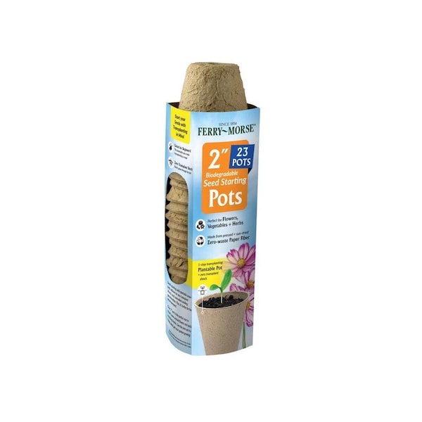 Nk Seed Starting Peat Pot 23 Cells 2in H X 2.25in W X 2.25in L Brown, 23PK FR220B - main