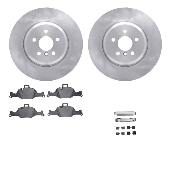 Dynamic Friction Co DFC Rotors with EURO 5000 Ceramic Brake Pads includes Hardware 6612-31508 - main