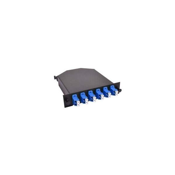 Cable Wholesale LGX 12-Fiber MPO Breakout Cassette, Singlemode, MTP Female to 6 x LC/UPC Duplex Female, Type A 61F3-00420 - main
