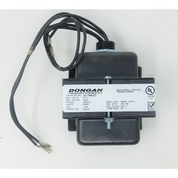 Dongan 277-120 100Va Nema 1 ENC Transformer 33-100-82-U - main