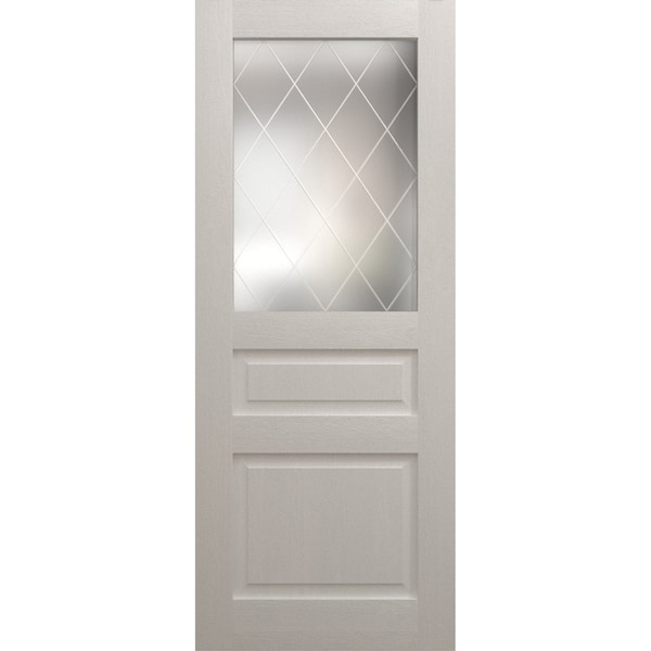 Sartodoors Slab Door Panel 32 x 80 inches, Ego 5011 Painted White Oak, Wood Veneer Doors, Pocket Closet Slid EGO5011S-PWO-32 - main