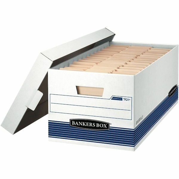 Fellowes Storage Case, 12" W, 25.4"; 24" D, 10.3" H, Lift-off Closure, White FEL00701 - main